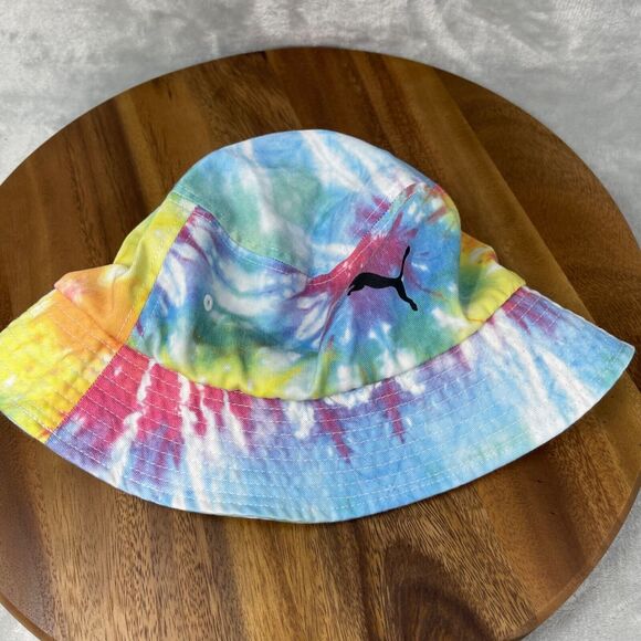 Lot of 2 Bucket Hats Tie Dye Floral Embroidered Cotton Summer Vacation Hippie - Picture 7 of 16